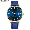 腕時計Reloj de Hombre Cuena Mens Watches Men Business Fashion Leath Watch Moon Phase Date Luminous Multi Function Sport Quartz