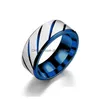 Anneaux de bande en acier inoxydable Twill Ring Wave Couple Cha￮ne Simple Men and Women Jewelry Gift Drop Livrot DHBW7