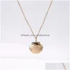 Pendant Necklaces Fashion Jewelry Vintage Scallop Openable Locket P O Box Shell Necklace Sweater Drop Delivery Pendants Dhtsl