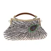 Evening Bags Women Retro Beaded Embroidered Bag Female Dress Portable Dinner Handbag Classic Cheongsam Bride Clutch Bridesmaid