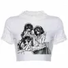 Camisetas de mujer Punk Ropa estética E Girl Goth Camisa Y2K Top Vintage Tops para mujeres