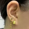 Boucles d'oreilles Aide 925 en argent Sterling lune étoile coeur motif serrure forme pour les femmes mignon cadenas oreille Piercing bijoux cadeau