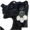 Stud Fashion Jewel Shell Flower Petal Tassel ￶rh￤ngen ih￥lig dingl leverans dhmji