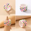 Clusterringen Colorf Resin Joint Ring For Women Girls Lovley Ins Fashion Width Geoemtry Acryl Acryl Single sieraden Drop levering DHN4K