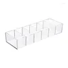 Storage Boxes Transparent Grids Acrylic Cosmetics Box Makeup Holder Jewelry Make Up Organizer For Home Clear Desktop