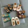 Chaussures plates ajourées pour bébés filles, Style Simple, bout rond, antidérapant, cuir de fête, dernière princesse d'automne pour enfants