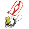 Hundhalsar Leashes Bird Harness Justerbar papegoja Nylon koppel för utomhusaktiviteter Training Eastern Bluebonnet Cockatoo Parakeet