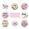 Gift Wrap 500pcs/roll Thank You Stickers Seal Labels Round Label For Package Personalized Decoration Stationery Sticker Floral