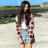 Women's Knits Retro Hollow Long-Sleeved Cardigan For Women Spring Autumn Ethnic Coat Crocheted Sweater Cardigans Korean Fashion Sueters 2023