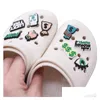 Shoe Parts Accessories Wholesale Charms Cute Panda Croc Decorations Wristband Birthday Drop Delivery Shoes Dh4Uj