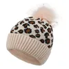 Beanies Beanie/Skull Caps Leopard Print Knitted Hat Beanie Pom Cap Warm Winter Bobble Ski LadiesBeanie/Skull Chur22
