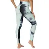 Active Pants Women's Sports Yoga Bubble Tie Dye Running High Waist Fitness Sexy Slim Hip Lifting Exercise Leggings Ink Style Sportpants