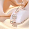 Chains Pendant Design Necklace Musical Note Daily Jewelry Heart Shape Loves Sweater Chain Simple PersonalizedChains