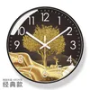 Wall Clocks 2023 Round Creative Mute Clock Modern Design Silent European Style For Home Decoration Kitchen Living Room Decor