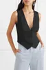 Women's Vests Women's Vest Sleeveless Jacket V Neck Single Breasted Slim Fit Casual Office