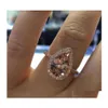 Band Rings Luxury Womens Wedding Fashion Gemstone Engagement For Women Jewelry Simated Diamond Ring 884 Q2 Drop Delivery Dhpbr