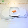 Platos blancos cuadrados de melamina A5, utensilios de comedor, plato de cena, vajilla de restaurante de porcelana de imitación