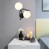 Wall Lamps Reading Lamp Glass Luminaria Led Bed Head Long Sconces Bunk Lights Switch