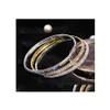 Bangle Fashion Single Row Crystal Armband For Women Thin Girls Party Wedding Jewel Lover Gift Drop Delivery Armband DH17U