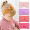 Christmas Decorations 1pc Born Baby Headbands Headwear Girl Elastic Hair Band Kids Toddler Turban Knotted Bow Hairband Shower Accessories