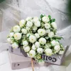 Ghirlande di fiori decorativi Germoglio di tè artificiale Rosa Fiore di seta Matrimonio Regalo di San Valentino Grande evento Tavolo da pranzo Camera da letto Dec