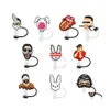 Cannucce 10 pezzi / set Bad Bunny St Toppers Er Stampi Sile Charms per Tumbers Riutilizzabile Splash Proof Dust Plug Decorativo Homefavor Dhhlb