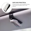 Interior Accessories 2pcs Car Mounted Glasses Storage Bracket Auto Sun Visor Diamond Clip