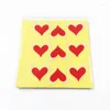 Gift Wrap 900st Vintage Fashion Romantic Heart Shape Round Kraft Paper Sticker för Handmade Products Seal Wholesale