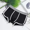 Underpants Solid Men's Underwear Boxer Pants Korean Youth Waist Simple Sports Student Fashion Four Corner Small Calzoncillos Hombre