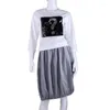 Skirts 2023 Fashion Summer Style Cotton Large Women Skirt Teenagers Knee Length 63cm Long