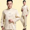 Abbigliamento da palcoscenico Costume antico cinese Tai Chi Kongfu Outfit Arti marziali Abbigliamento maschile tradizionale Tang Suit Set Hanfu per uomo