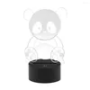 Luci notturne a led 3d a led colorato panda animale touch lampada per bambini cartone animato per regalo di compleanno