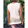 Men's Tank Tops 2023 Clothing Summer Sleeveless Folk-custom Men Beige Color Pullover O-Neck Loose Tanks