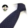 Pajaritas de alta calidad 2023 Diseñadores Marcas Moda Negocio 7 cm Slim para hombres Seda Corbata a rayas Trabajo Boda con caja de regalo