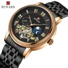 Polshorloges Men Fashion Mechanical Watch Automatische multifunctionele maanfase Tourbillon vol roestvrijstalen skelet polsWatchesWristWatch