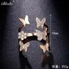 Cluster Rings Blaike Silver Color Butterfly Flower Open Ring Inlay Свадебная вечеринка для женщин ювелирные украшения