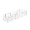 Storage Boxes Transparent Grids Acrylic Cosmetics Box Makeup Holder Jewelry Make Up Organizer For Home Clear Desktop