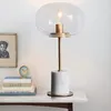 Bordslampor modern nordisk glas form boll trä skrivbord lampa topp professionell el lampada da tavolo