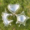 Parti Dekorasyonu 10 Set Led Parlayan Şeffaf Balonlar Temiz Kalp/Yıldız Şekli Balon Işıklarla Düğün Doğum Globos Balon Dekor