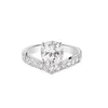Designer de anel solit￡rio Moissanite Pear Shape Diamond Heart Micro Configura￧￣o An￩is de noivado Tamanho 819 Com certificado CARTO BLACK DHSHY