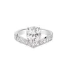 Solitaire Ring Designer Moissanite Pear Shape Diamond Heart Micro Setting Rings Size 819 مع شهادة بطاقة سوداء Drop Dhshy