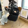 Sırt çantası kawaii çift fermuarlı kadın kadın yüzük tokası taşınabilir seyahat çantası genç kızlar dizüstü öğrenci sevimli okul çantası