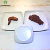 Platos blancos cuadrados de melamina A5, utensilios de comedor, plato de cena, vajilla de restaurante de porcelana de imitación