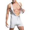 Unterhosen Calzoncillos Sexy Herren Unterhemd Unterwäsche Ärmellos Tank Tops Bodysuit Nachtwäsche Jumpsuits Casual Play Suits Shorts
