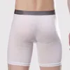 Underbyxor långa boxare män underkläder sportboxare komprimering under lager korta trosor sexig andningsbar mjuk