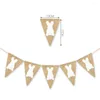 Party Decoration 2PCS Easter Pennant Flag Banner Rustic For Celebration Decor