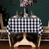 Table Cloth Rectangular Tablecloths Christmas Decoration Folding Nordic El Party Cotton And Linen Dining Creative White Black Grid