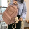 Zaino Kawaii Doppia cerniera Donna Donna Fibbia ad anello Borsa da viaggio portatile Borsa per adolescenti Studente portatile Zaino carino