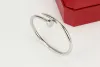 N6 Classic bangles Gold Silver Nail Bracelet Titanium Steel Cuff bangle nlay Diamond Bracelets Womens Mens Love Jewelry Gift C80009 With Box
