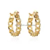 Stud Europe Fashion Jewelry Hollow Geometric Earrings Short Irregar Chain Clip Drop Delivery Dhk8C